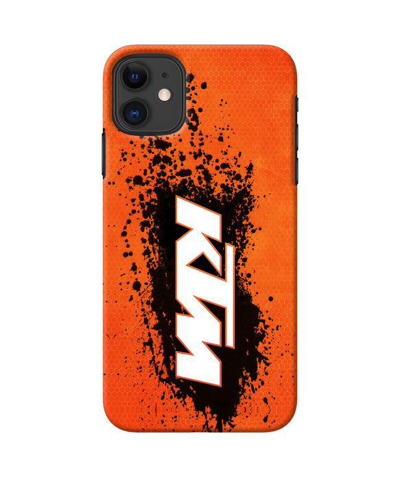 Ktm Black Spray Iphone 11 Back Cover