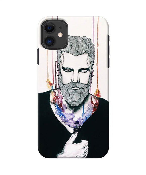 Beard Man Character Iphone 11 Back Cover