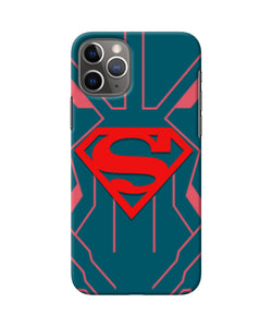 Superman Techno Iphone 11 Pro Real 4D Back Cover