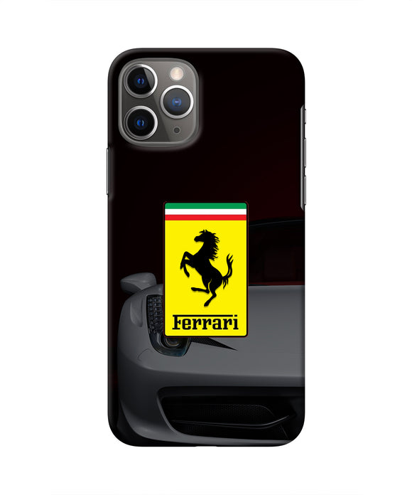 White Ferrari Iphone 11 Pro Real 4D Back Cover