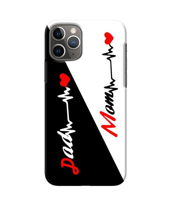 Mom Dad Heart Line Iphone 11 Pro Back Cover