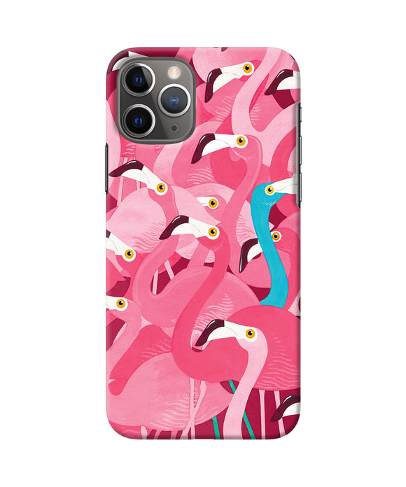 Abstract Sheer Bird Pink Print Iphone 11 Pro Back Cover