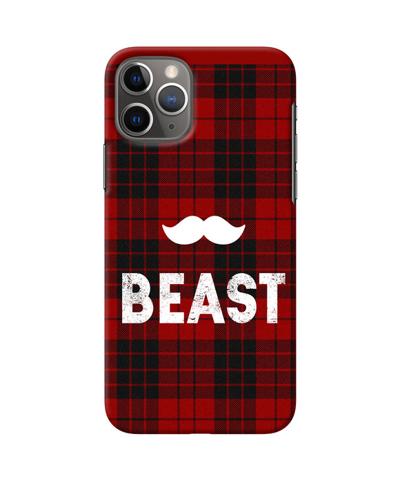 Beast Red Square Iphone 11 Pro Back Cover