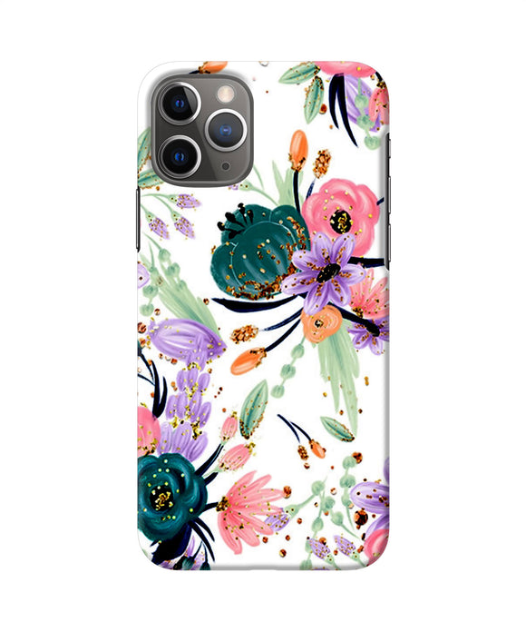 Abstract Flowers Print Iphone 11 Pro Back Cover