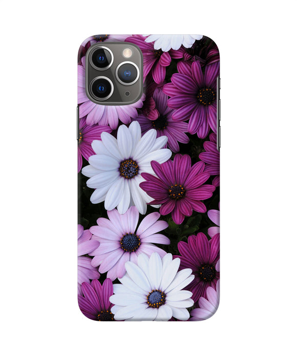 White Violet Flowers Iphone 11 Pro Back Cover