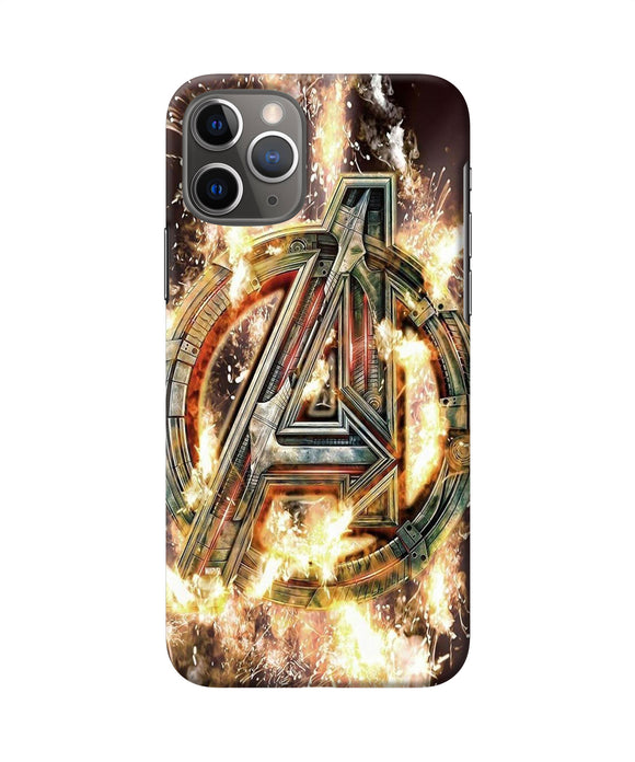 Avengers Burning Logo Iphone 11 Pro Back Cover