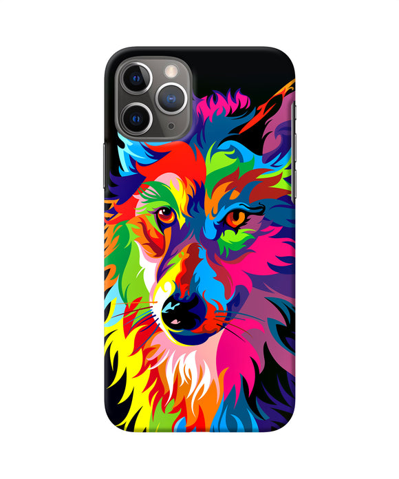 Colorful Wolf Sketch Iphone 11 Pro Back Cover