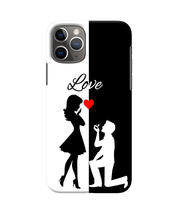 Love Propose Black And White Iphone 11 Pro Back Cover