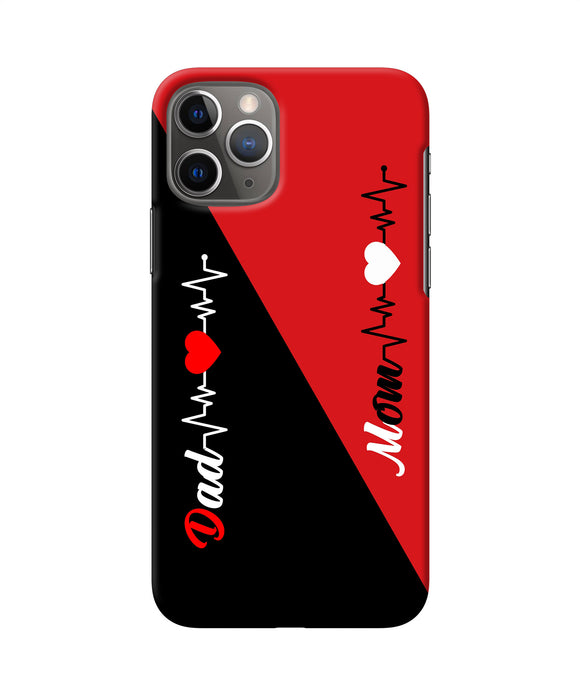 Mom Dad Heart Line Iphone 11 Pro Back Cover