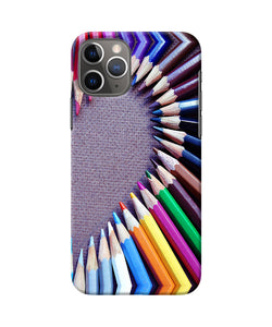 Color Pencil Half Heart Iphone 11 Pro Back Cover