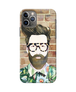 Beard Man With Glass Iphone 11 Pro Back Cover