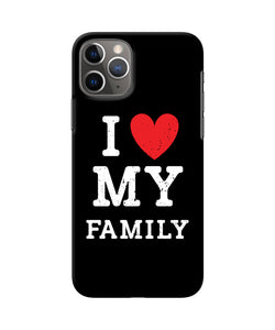 I Love My Family Iphone 11 Pro Back Cover