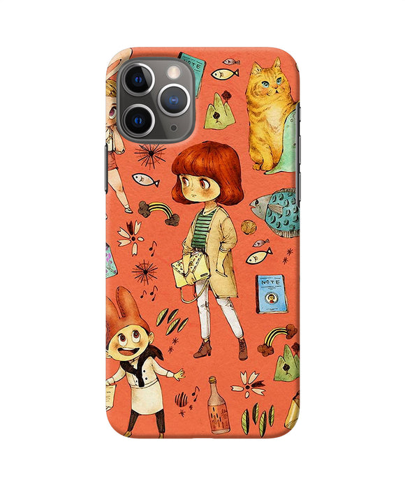 Canvas Little Girl Print Iphone 11 Pro Max Back Cover