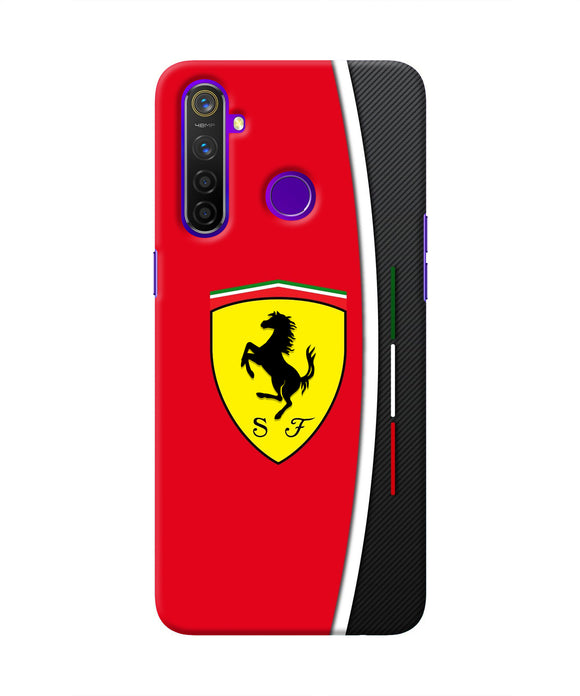 Ferrari Abstract Red Realme 5 Pro Real 4D Back Cover