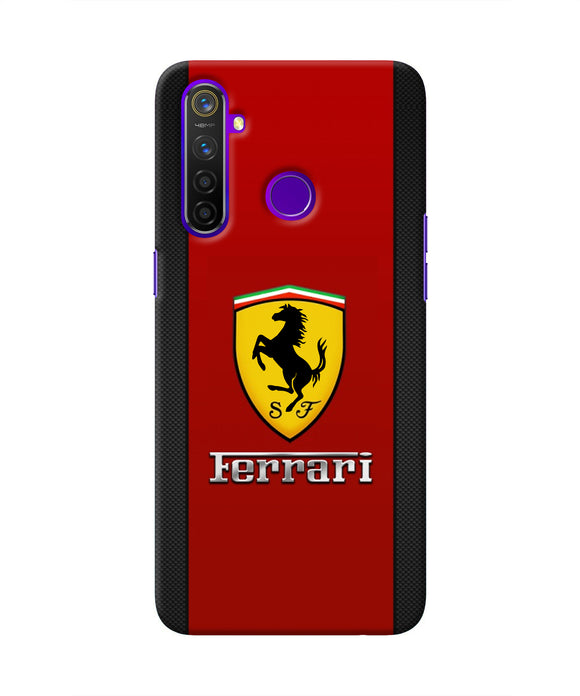 Ferrari Abstract Maroon Realme 5 Pro Real 4D Back Cover