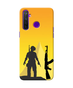 PUBG Silhouette Realme 5 Pro Real 4D Back Cover