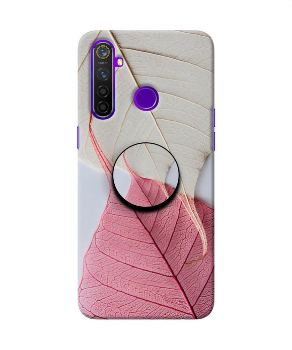 White Pink Leaf Realme Pro Pop Case