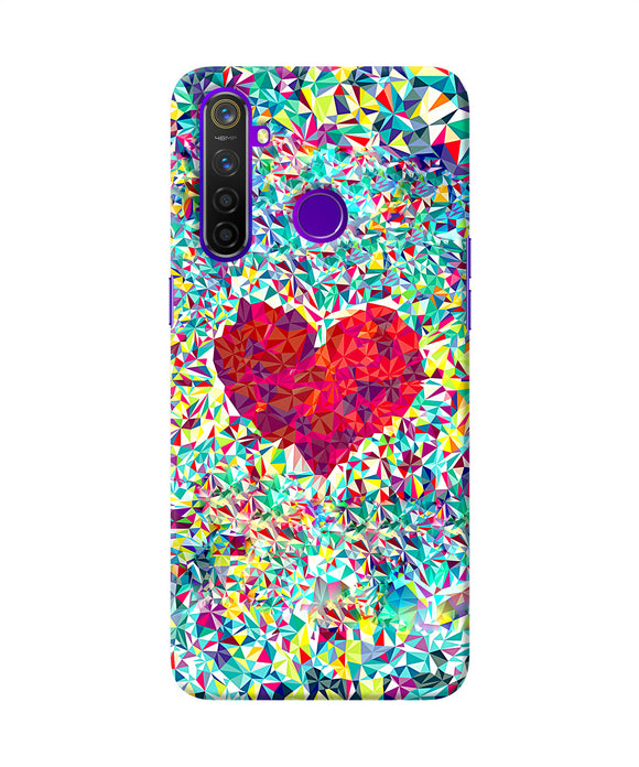 Red Heart Print Realme 5 Pro Back Cover