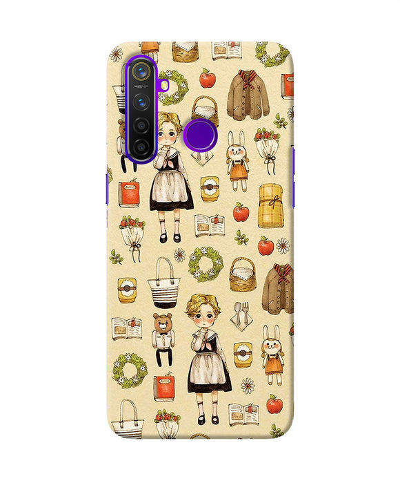 Canvas Girl Print Realme 5 Pro Back Cover