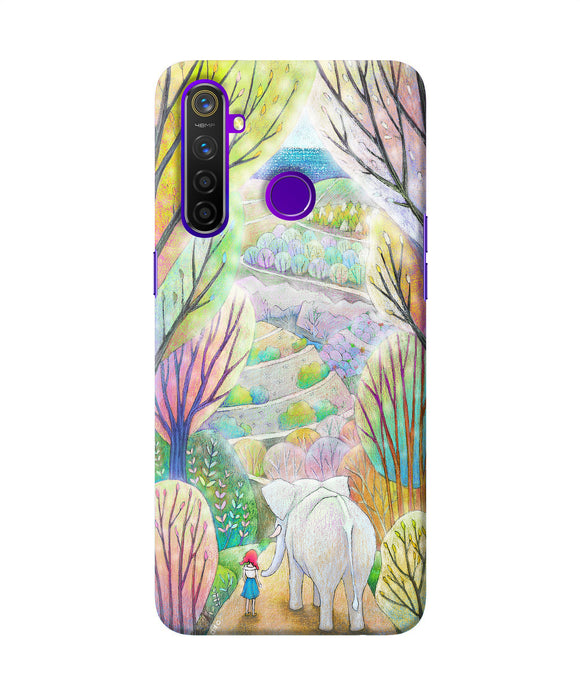 Natual Elephant Girl Realme 5 Pro Back Cover