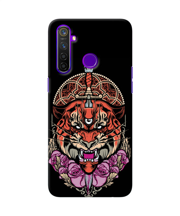 Abstract Tiger Realme 5 Pro Back Cover