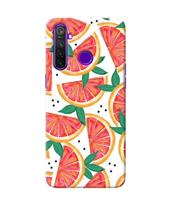 Abstract Orange Print Realme 5 Pro Back Cover