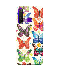 Abstract Butterfly Print Realme 5 Pro Back Cover