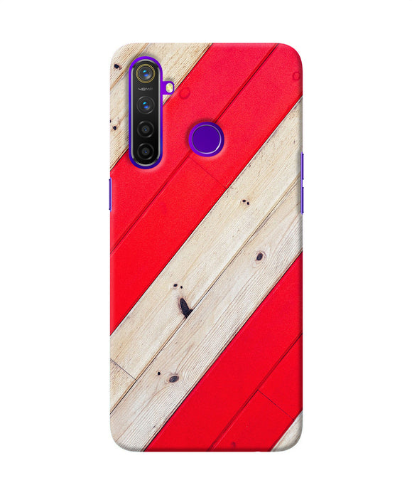 Abstract Red Brown Wooden Realme 5 Pro Back Cover