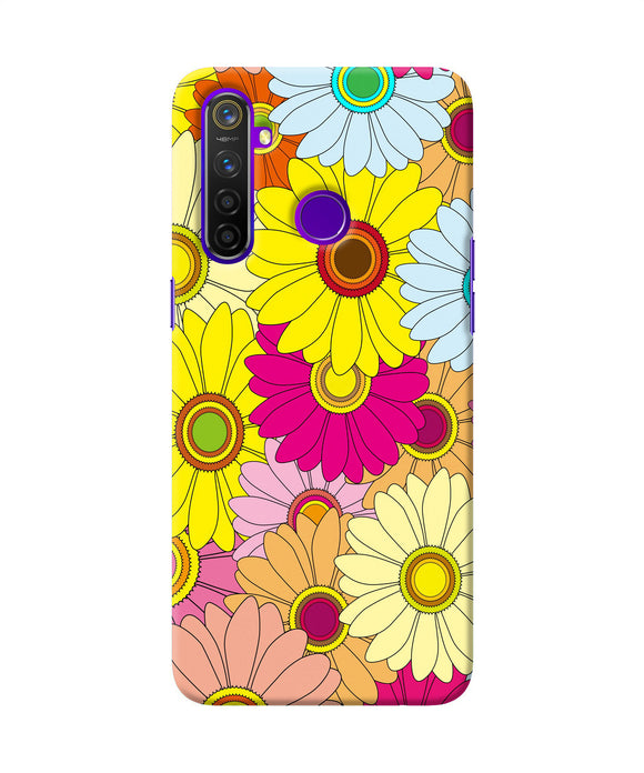 Abstract Colorful Flowers Realme 5 Pro Back Cover