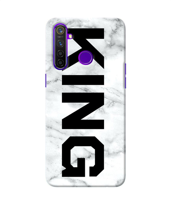 King Marble Text Realme 5 Pro Back Cover