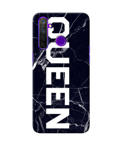 Queen Marble Text Realme 5 Pro Back Cover