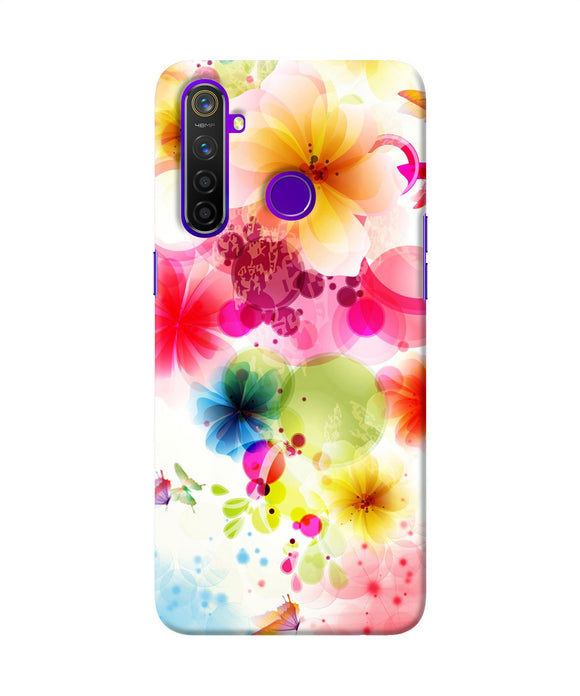 Flowers Print Realme 5 Pro Back Cover