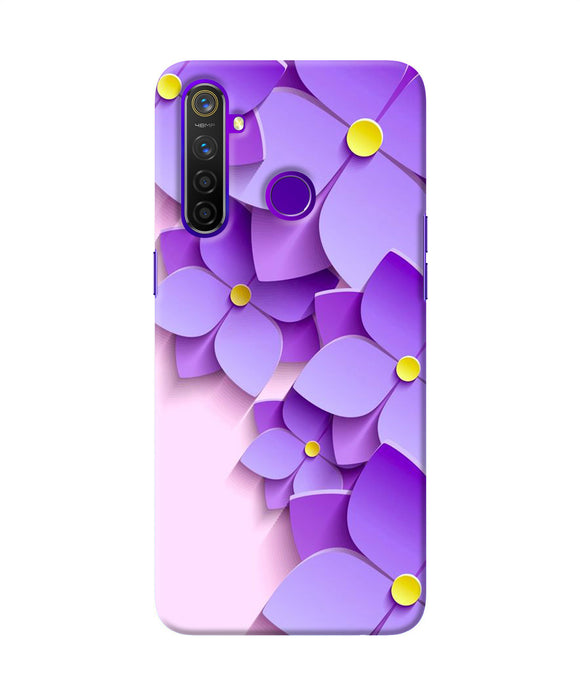 Violet Flower Craft Realme 5 Pro Back Cover