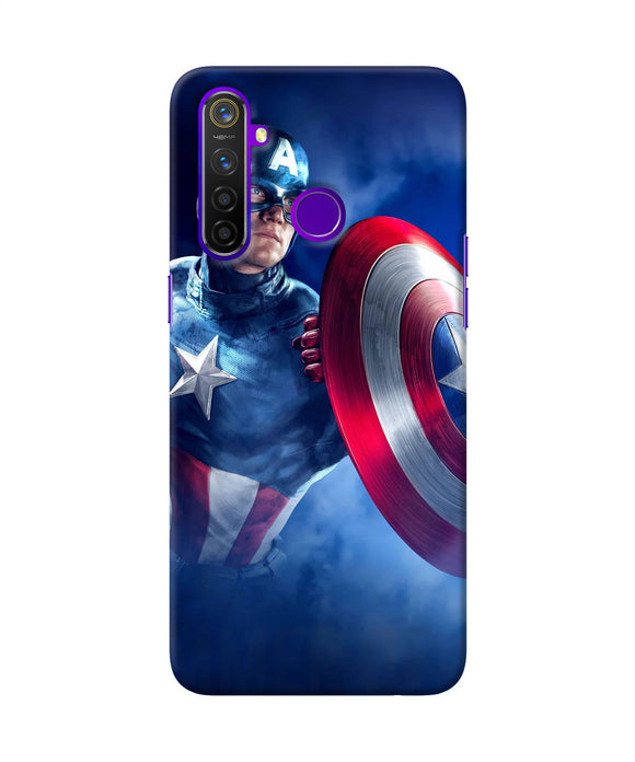 Captain America On Sky Realme 5 Pro Back Cover