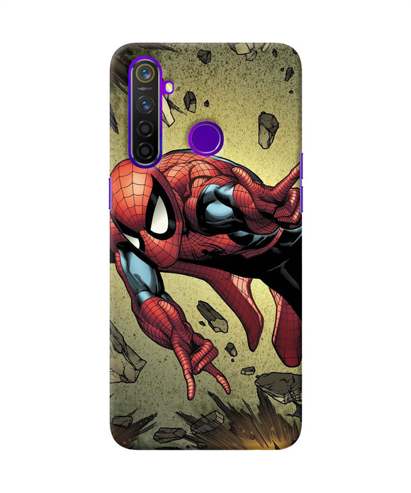 Spiderman On Sky Realme 5 Pro Back Cover