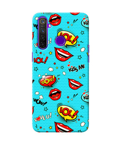 Lol Lips Print Realme 5 Pro Back Cover