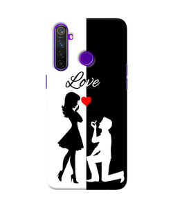 Love Propose Black And White Realme 5 Pro Back Cover