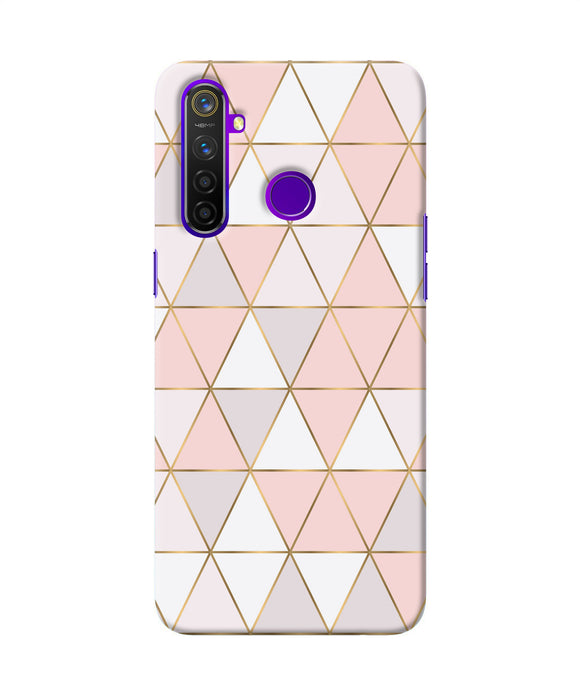 Abstract Pink Triangle Pattern Realme 5 Pro Back Cover