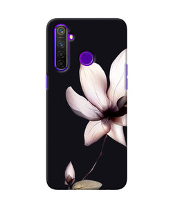 Flower White Realme 5 Pro Back Cover