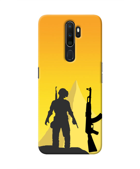 PUBG Silhouette Oppo A5 2020/A9 2020 Real 4D Back Cover