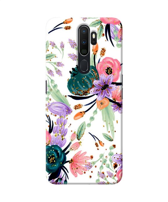 Abstract Flowers Print Oppo A5 2020 / A9 2020 Back Cover