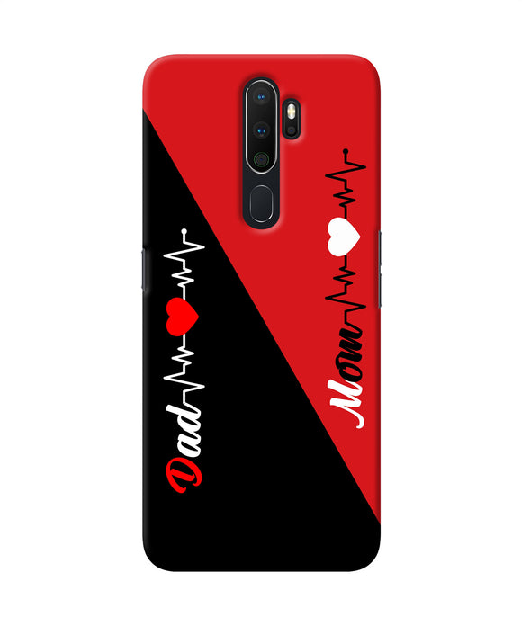 Mom Dad Heart Line Oppo A5 2020 / A9 2020 Back Cover