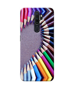 Color Pencil Half Heart Oppo A5 2020 / A9 2020 Back Cover