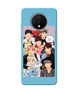 BTS with animals Oneplus 7T Back Cover