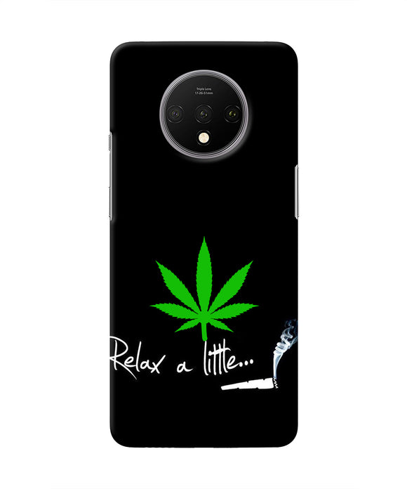 Weed Relax Quote Oneplus 7T Real 4D Back Cover