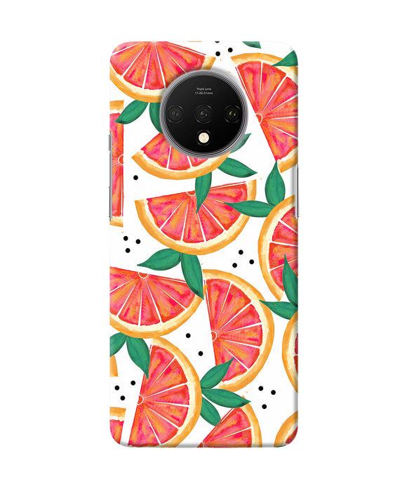 Abstract Orange Print Oneplus 7t Back Cover
