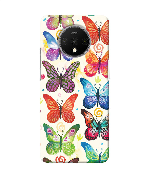 Abstract Butterfly Print Oneplus 7t Back Cover