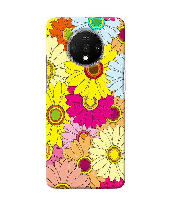 Abstract Colorful Flowers Oneplus 7t Back Cover