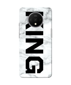 King Marble Text Oneplus 7t Back Cover