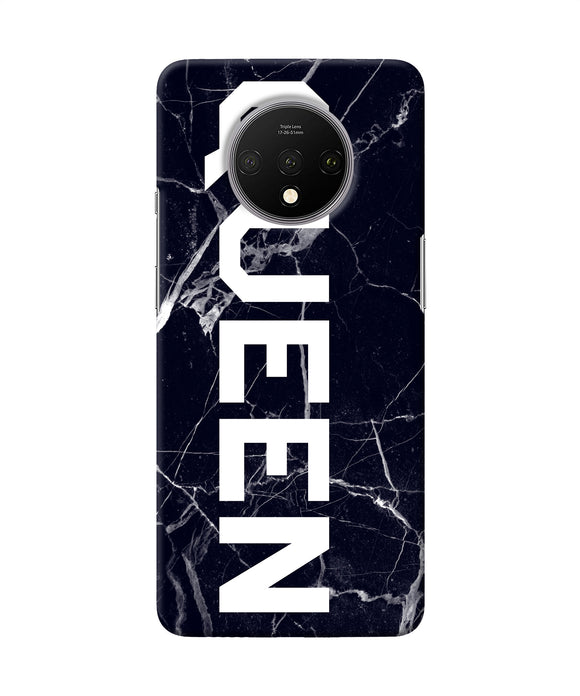 Queen Marble Text Oneplus 7t Back Cover